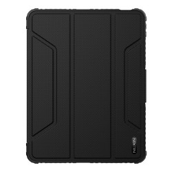 Брониран калъф с капак и защита на камерата черен за Apple iPad Air 11 (2025, 2024) / iPad Air (2022) / iPad Air 5 / Apple iPad Air 10.9 (2020) / iPad Air 4 / iPad Pro 11 (2020, 2021, 2022)