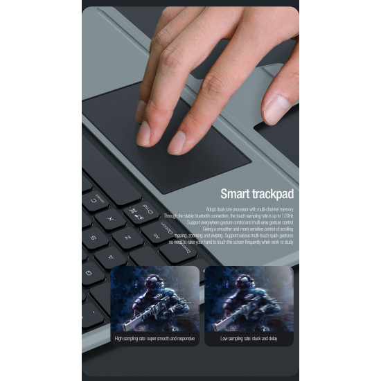 iPad Air 13 2024/Pro 12.9 2020/2021/2022 Калъф с клавиатура и тъчпад iPad Air 13 2024/Pro 12.9 2020/2021/2022 Калъф с клавиатура и тъчпад