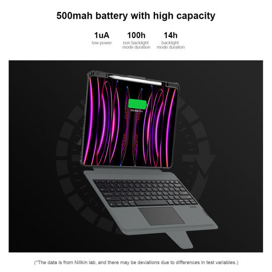 iPad Air 13 2024/Pro 12.9 2020/2021/2022 Магнитен калъф с клавиатураи тъчпад iPad Air 13 2024/Pro 12.9 2020/2021/2022 Магнитен калъф с клавиатураи тъчпад