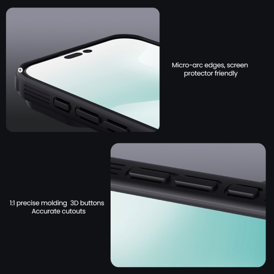 iPhone 17 магнитен твърд гръб със защита на камерата черен