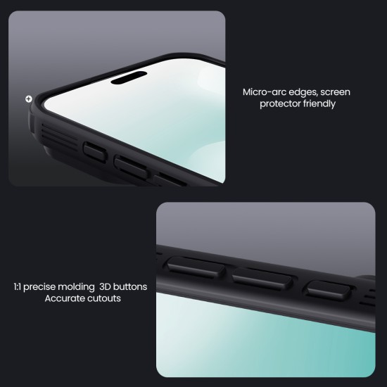 iPhone 17 магнитен твърд гръб със защита на камерата прозрачно черен