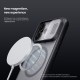 iPhone 17 магнитен твърд гръб със защита на камерата прозрачно черен