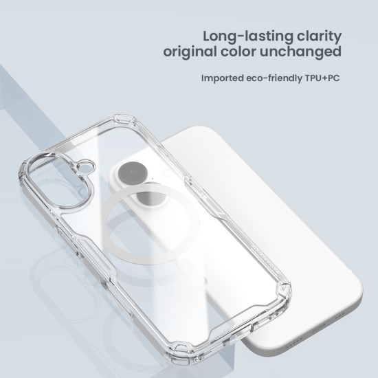 Apple iPhone 17 магнитен Nature TPU Pro силиконов калъф прозрачен
