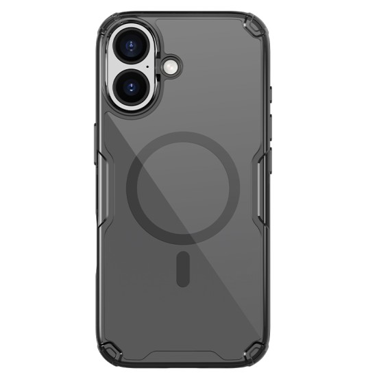 Apple iPhone 17 магнитен Nature TPU Pro силиконов калъф прозрачно черен