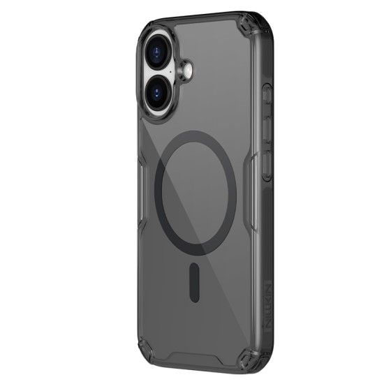 Apple iPhone 17 магнитен Nature TPU Pro силиконов калъф прозрачно черен