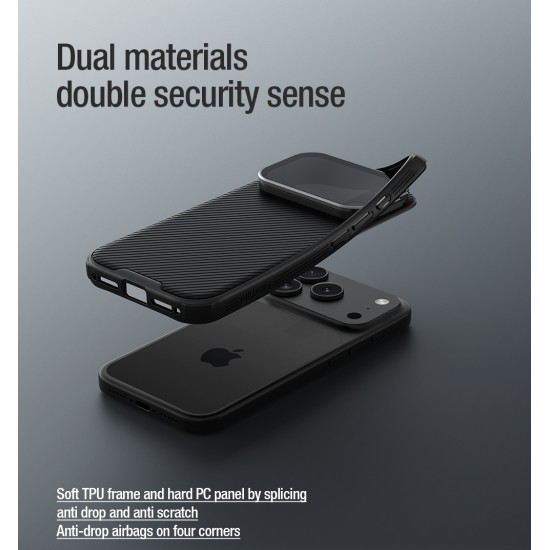 iPhone 17 Pro CamShield Prop магнитен калъф твърд гръб със защита на камерата черен