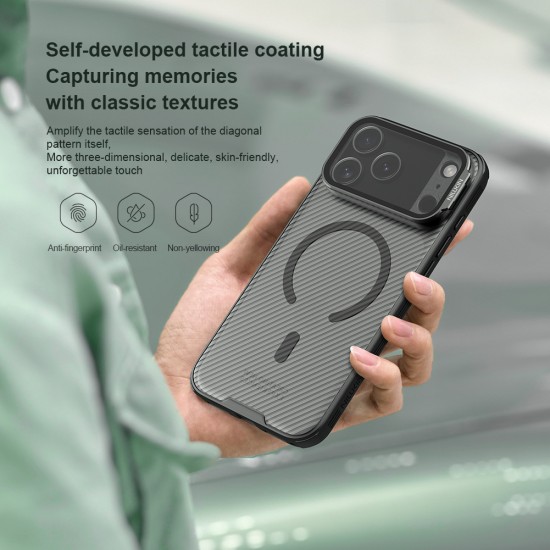 iPhone 17 Pro CamShield Prop магнитен калъф твърд гръб със защита на камерата прозрачно черен
