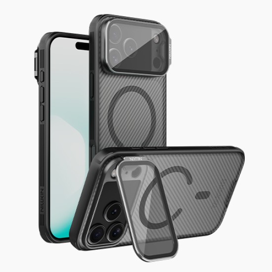 iPhone 17 Pro CamShield Prop магнитен калъф твърд гръб със защита на камерата прозрачно черен
