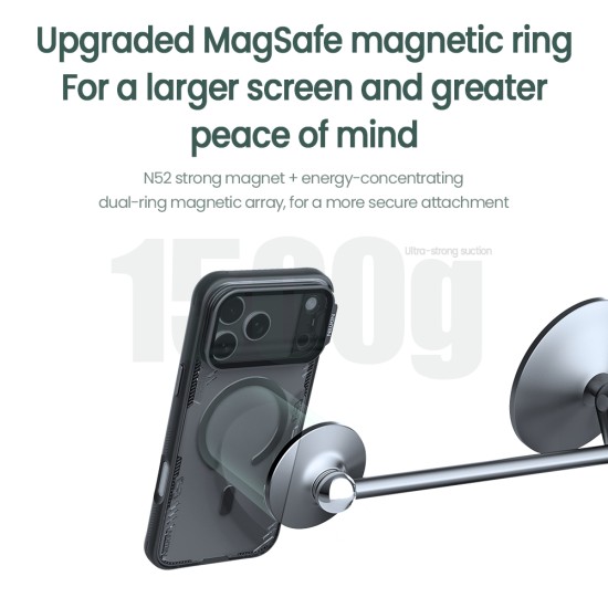 Apple iPhone 17 Pro Iceblade Prop магнитен прозрачен твърд гръб сив