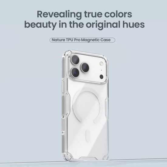Apple iPhone 17 Pro магнитен Nature TPU Pro силиконов калъф прозрачен