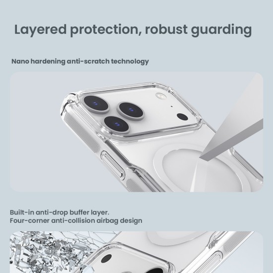 Apple iPhone 17 Pro магнитен Nature TPU Pro силиконов калъф прозрачен