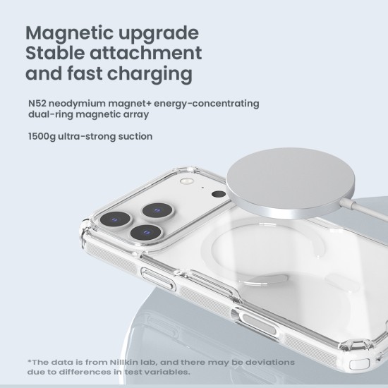 Apple iPhone 17 Pro магнитен Nature TPU Pro силиконов калъф прозрачен