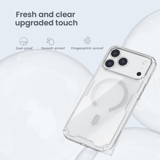 Apple iPhone 17 Pro магнитен Nature TPU Pro силиконов калъф прозрачен