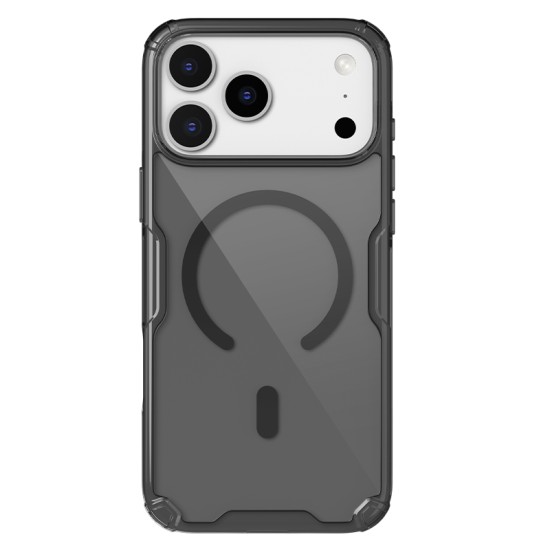 Apple iPhone 17 Pro Max магнитен Nature TPU Pro силиконов калъф прозрачно черен