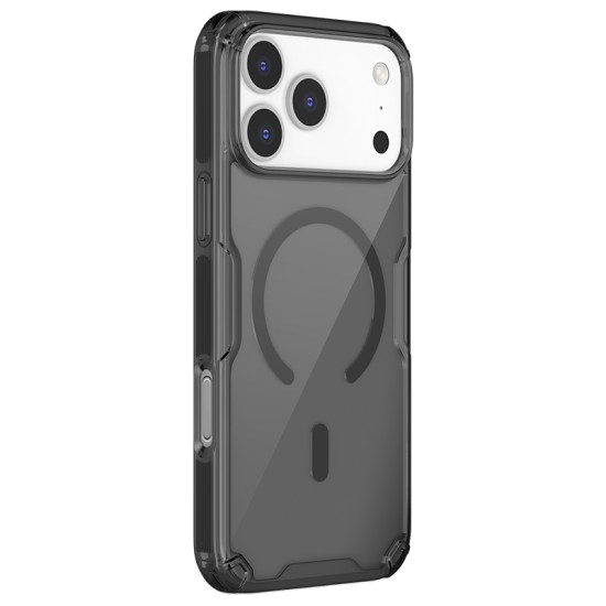 Apple iPhone 17 Pro Max магнитен Nature TPU Pro силиконов калъф прозрачно черен