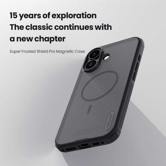 iPhone 17 магнитен калъф твърд гръб Nillkin прозрачно черен