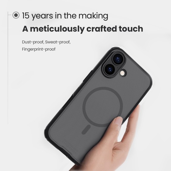iPhone 17 магнитен калъф твърд гръб Nillkin прозрачно черен