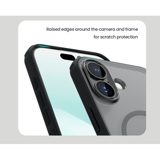 iPhone 17 магнитен калъф твърд гръб Nillkin прозрачно черен