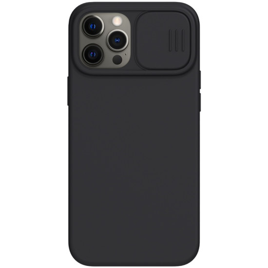 iPhone 12 / 12 Pro силиконов калъф със защита на камерата черен