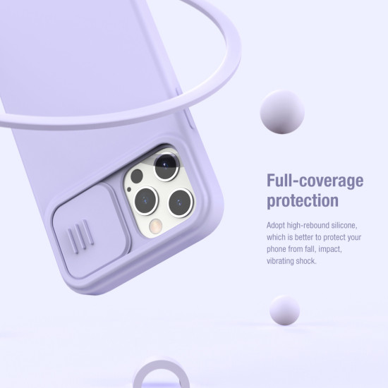 iPhone 12 / 12 Pro силиконов калъф със защита на камерата черен