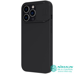 iPhone 13 PRO силиконов калъф със защита на камерата черен
