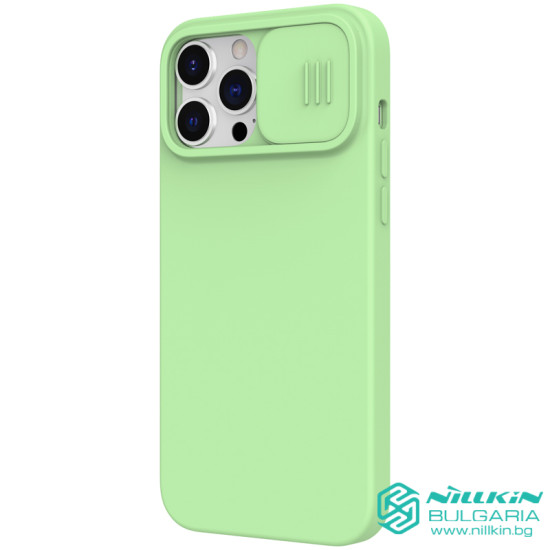 iPhone 13 PRO MAX силиконов калъф със защита на камерата зелен iPhone 13 PRO MAX силиконов калъф със защита на камерата зелен