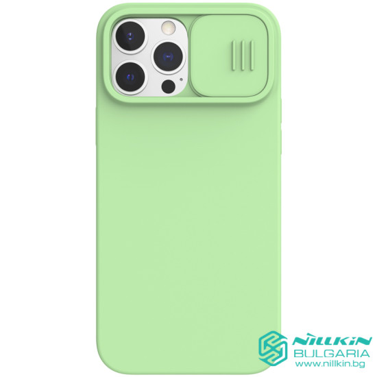 iPhone 13 PRO MAX силиконов калъф със защита на камерата зелен iPhone 13 PRO MAX силиконов калъф със защита на камерата зелен