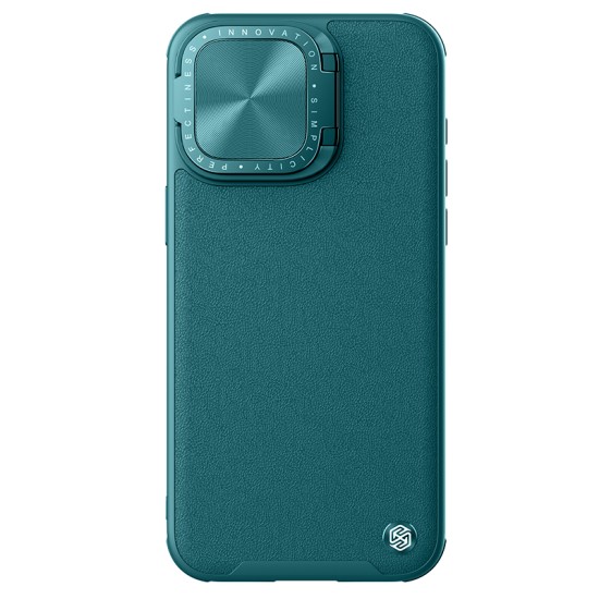 Apple iPhone 15 Pro Max магнитен кожен калъф със защита на камерата черен