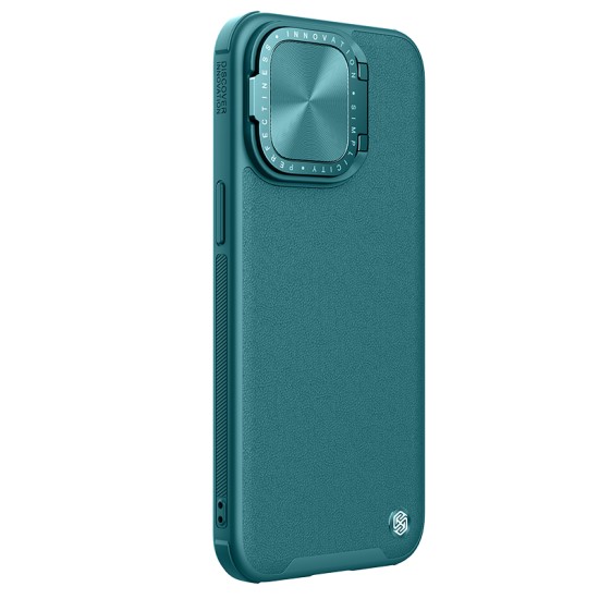 Apple iPhone 15 Pro Max магнитен кожен калъф със защита на камерата черен