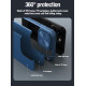 Apple iPhone 15 Pro Max магнитен кожен калъф със защита на камерата черен Apple iPhone 15 Pro Max магнитен кожен калъф със защита на камерата черен