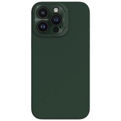 Apple iPhone 16 Pro магнитен силиконов калъф LensWing Prop със защита на камерата зелен