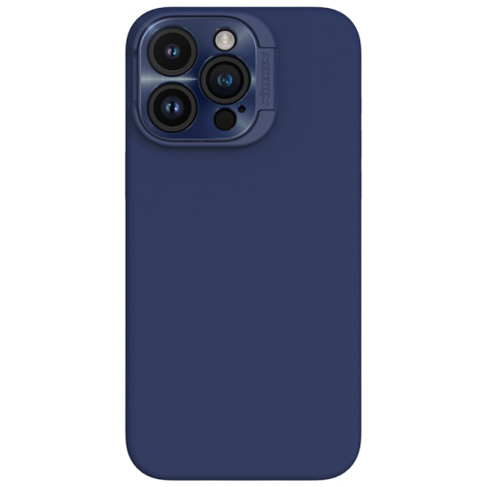 Apple iPhone 15 Pro Max магнитен силиконов калъф LensWing със защита на камерата син Apple iPhone 15 Pro Max магнитен силиконов калъф LensWing със защита на камерата син