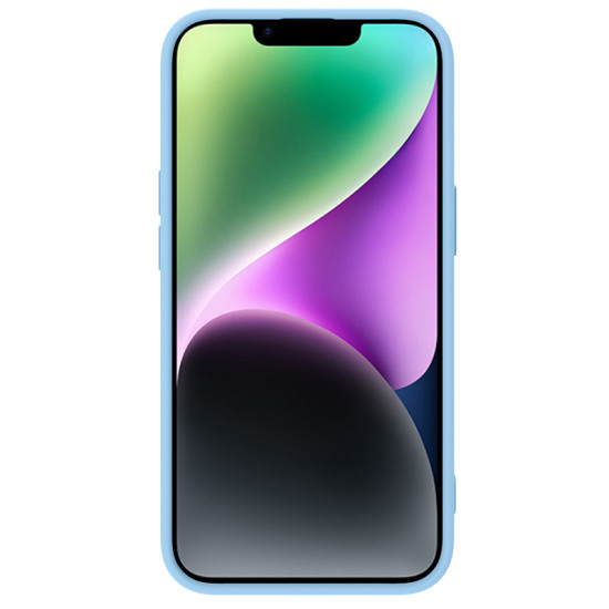iPhone 14 силиконов магнитен калъф със защита на камерата син iPhone 14 силиконов магнитен калъф със защита на камерата син