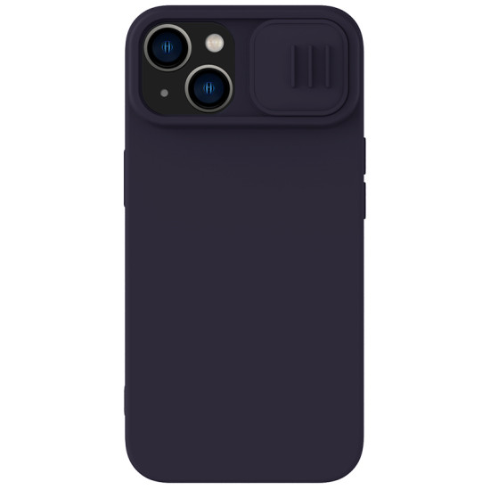 iPhone 14 силиконов магнитен калъф със защита на камерата тъмно лилав iPhone 14 силиконов магнитен калъф със защита на камерата тъмно лилав