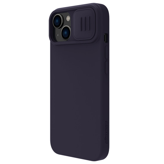 iPhone 14 силиконов магнитен калъф със защита на камерата тъмно лилав iPhone 14 силиконов магнитен калъф със защита на камерата тъмно лилав