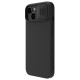 iPhone 14 силиконов калъф със защита на камерата черен