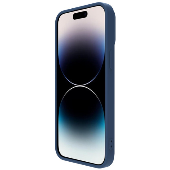 iPhone 14 Pro силиконов калъф със защита на камерата син iPhone 14 Pro силиконов калъф със защита на камерата син
