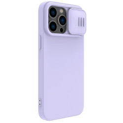 iPhone 14 Pro силиконов калъф със защита на камерата виолетов