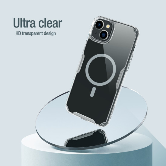 Apple iPhone 15 магнитен Nature TPU Pro силиконов калъф прозрачен Apple iPhone 15 магнитен Nature TPU Pro силиконов калъф прозрачен