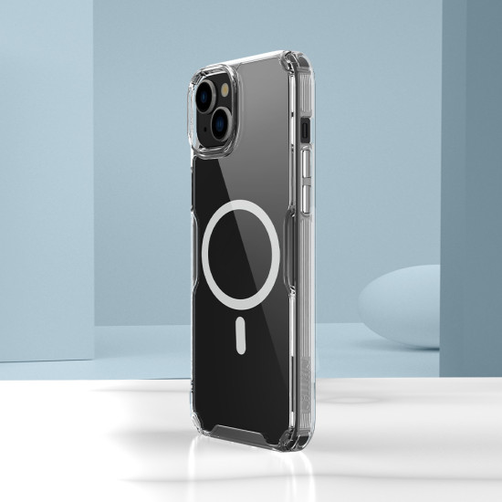Apple iPhone 15 магнитен Nature TPU Pro силиконов калъф прозрачен Apple iPhone 15 магнитен Nature TPU Pro силиконов калъф прозрачен