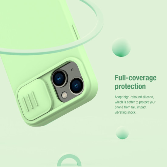 iPhone 15 магнитен силиконов калъф със защита на камерата черен iPhone 15 магнитен силиконов калъф със защита на камерата черен