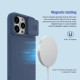 iPhone 15 Pro Max силиконов магнитен калъф със защита на камерата лилав iPhone 15 Pro Max силиконов магнитен калъф със защита на камерата лилав