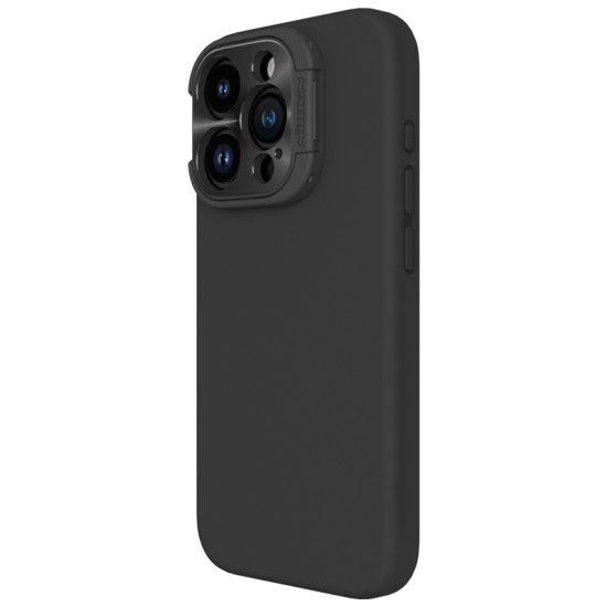 Apple iPhone 15 Pro магнитен силиконов калъф LensWing със защита на камерата черен Apple iPhone 15 Pro магнитен силиконов калъф LensWing със защита на камерата черен