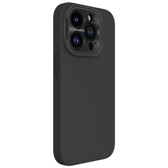 Apple iPhone 15 Pro магнитен силиконов калъф LensWing със защита на камерата черен Apple iPhone 15 Pro магнитен силиконов калъф LensWing със защита на камерата черен