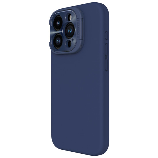 Apple iPhone 15 Pro магнитен силиконов калъф LensWing със защита на камерата син Apple iPhone 15 Pro магнитен силиконов калъф LensWing със защита на камерата син