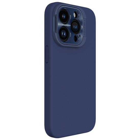 Apple iPhone 15 Pro магнитен силиконов калъф LensWing със защита на камерата син Apple iPhone 15 Pro магнитен силиконов калъф LensWing със защита на камерата син