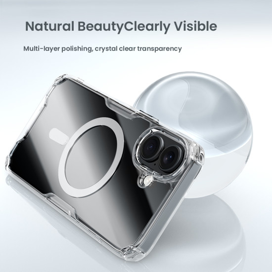 Apple iPhone 16 магнитен Nature TPU Pro силиконов калъф прозрачен Apple iPhone 16 магнитен Nature TPU Pro силиконов калъф прозрачен