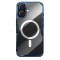 Apple iPhone 16 Plus магнитен Nature TPU Pro силиконов калъф прозрачен + синя рамка