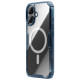 Apple iPhone 16 Plus магнитен Nature TPU Pro силиконов калъф прозрачен + синя рамка