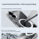 Apple iPhone 16 Plus магнитен Nature TPU Pro силиконов калъф прозрачен + синя рамка